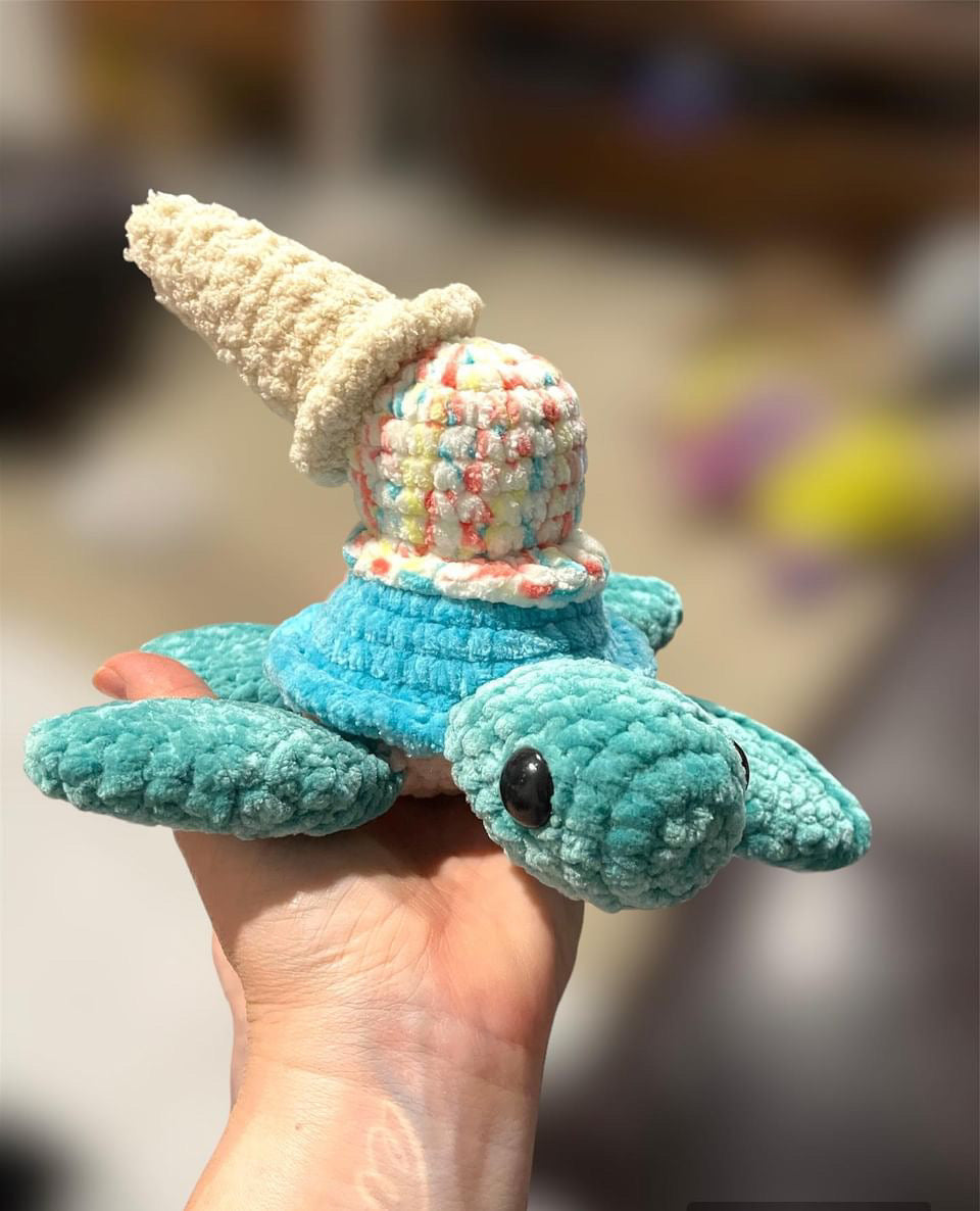 CROCHET PATTERN - Scoops The Ice Cream Turtle intermediate