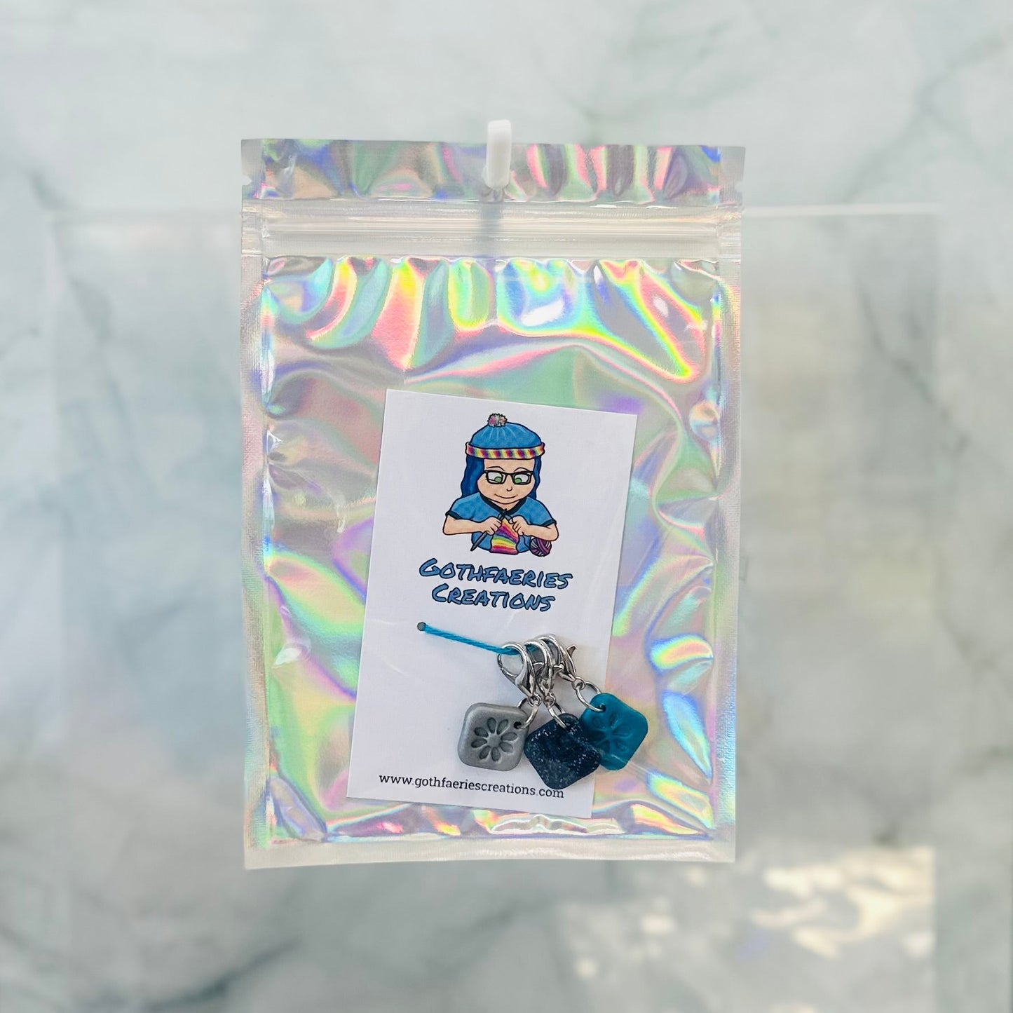 Clay Stitch Markers - Granny sqaures - 3pk