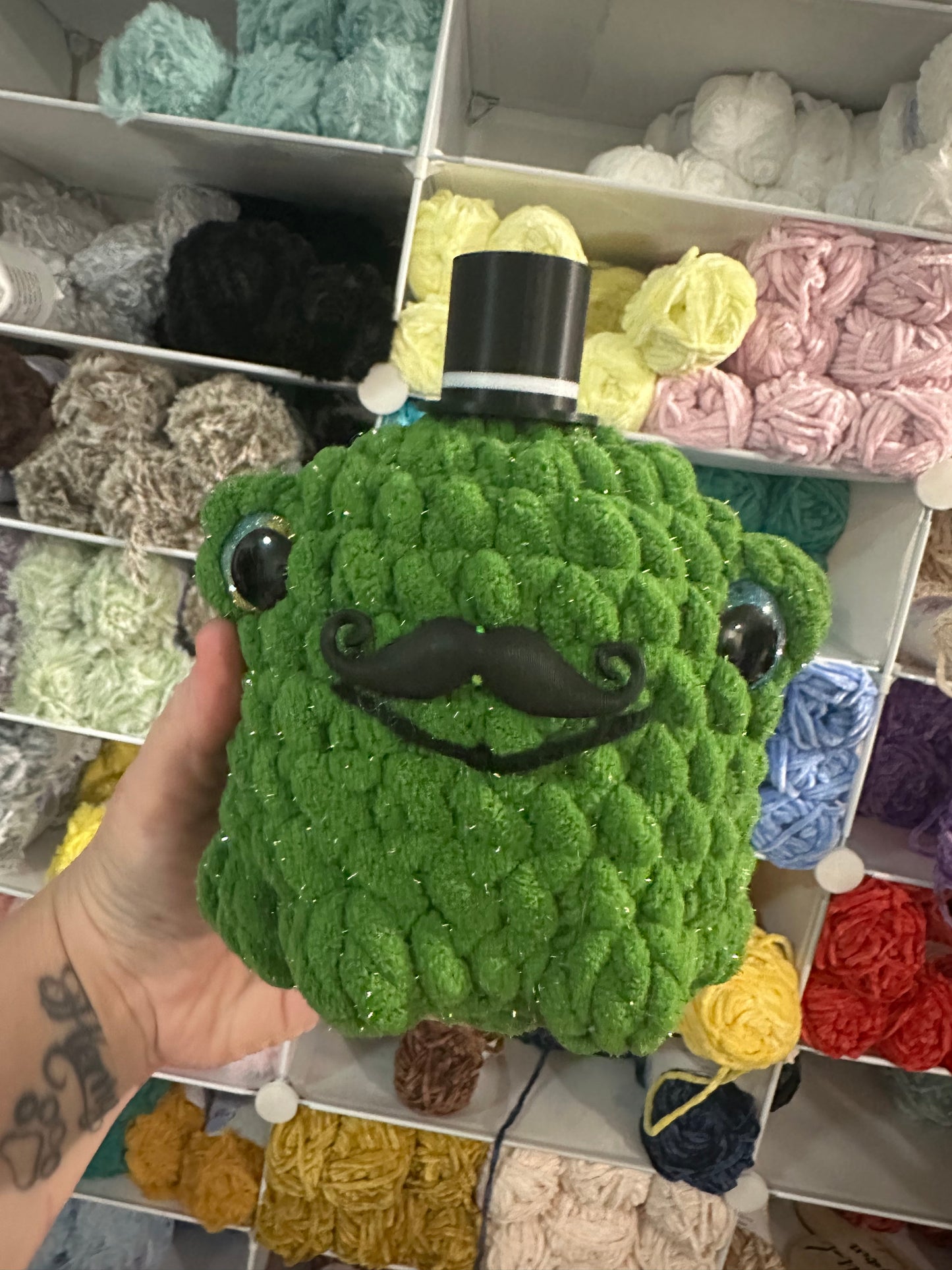 3d Printed Sew on Moustache - Amigurumi Accessories