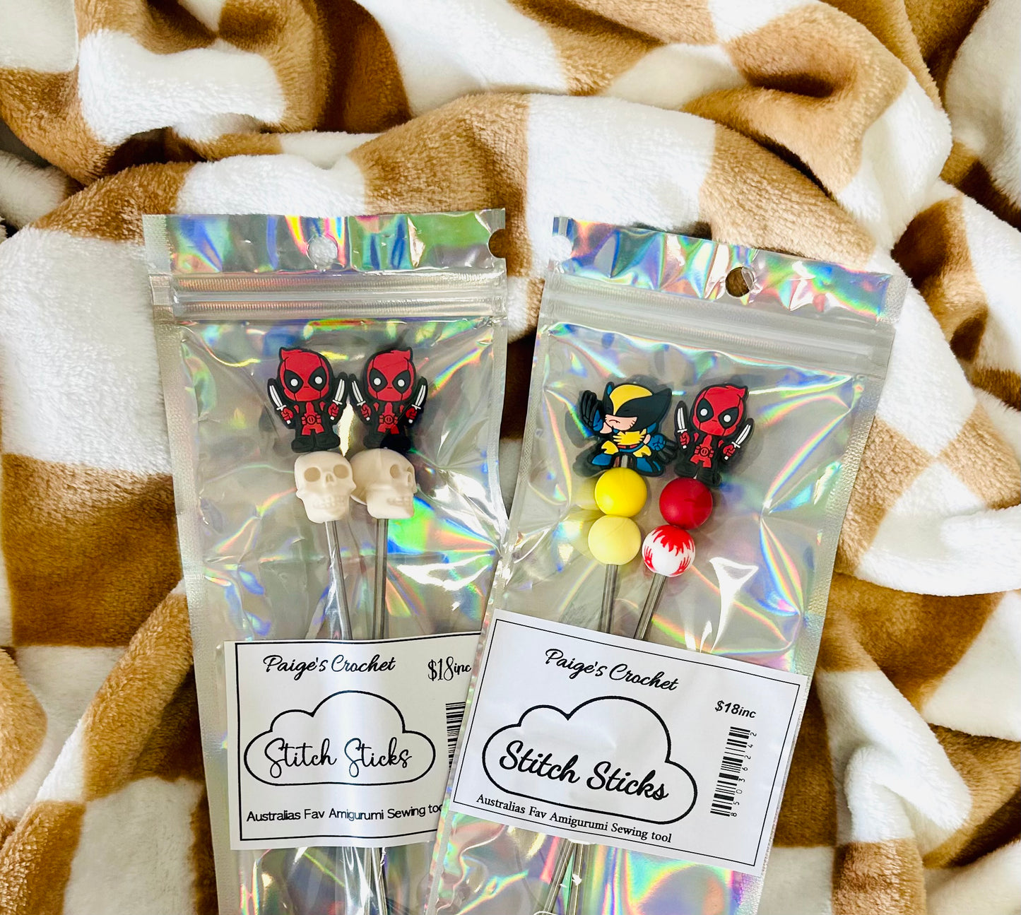 Australia's First Stitch Sticks - Merc and wolvie