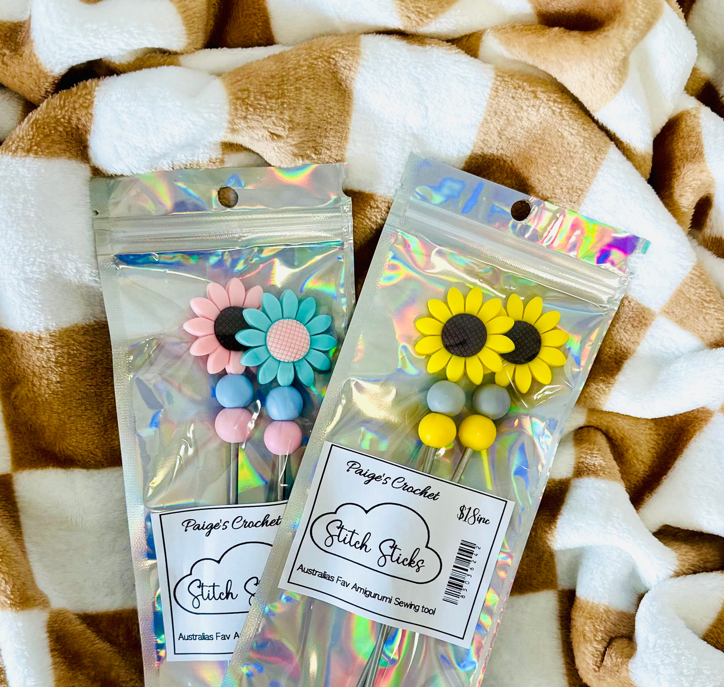 Australia's First Stitch Sticks - sunflowers and daisys