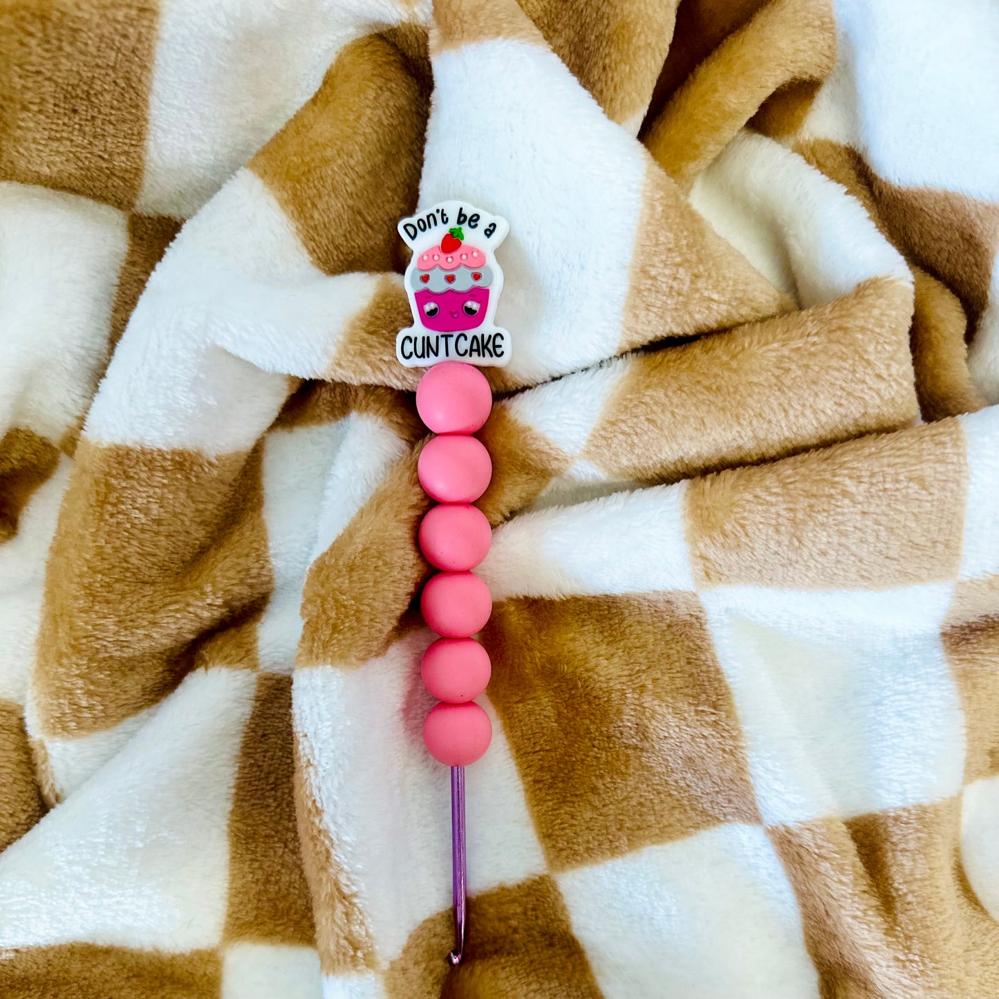 Silicone Bead ergonomic Crochet hook - 3mm - 5mm - Don't be a cupcake