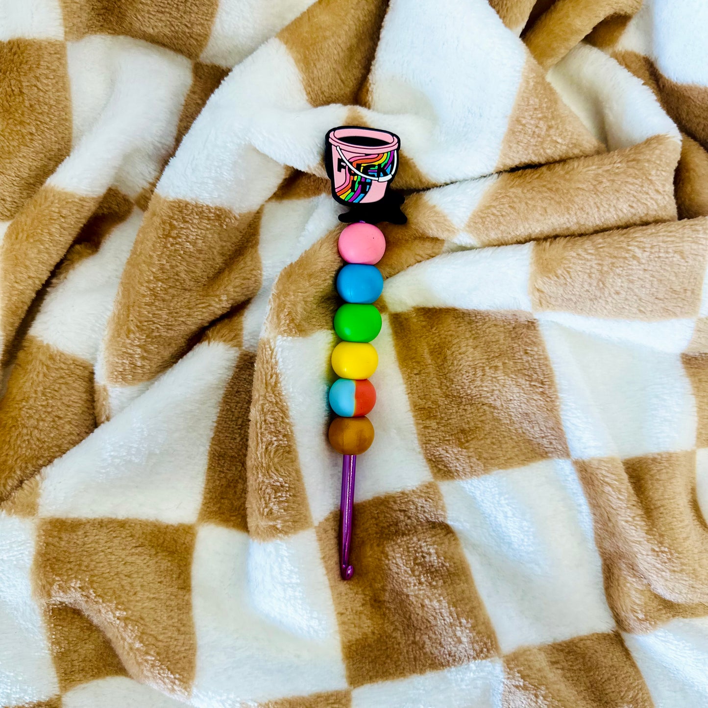 Silicone Bead ergonomic Crochet hook - 3mm - 5mm - Fuck it bucket