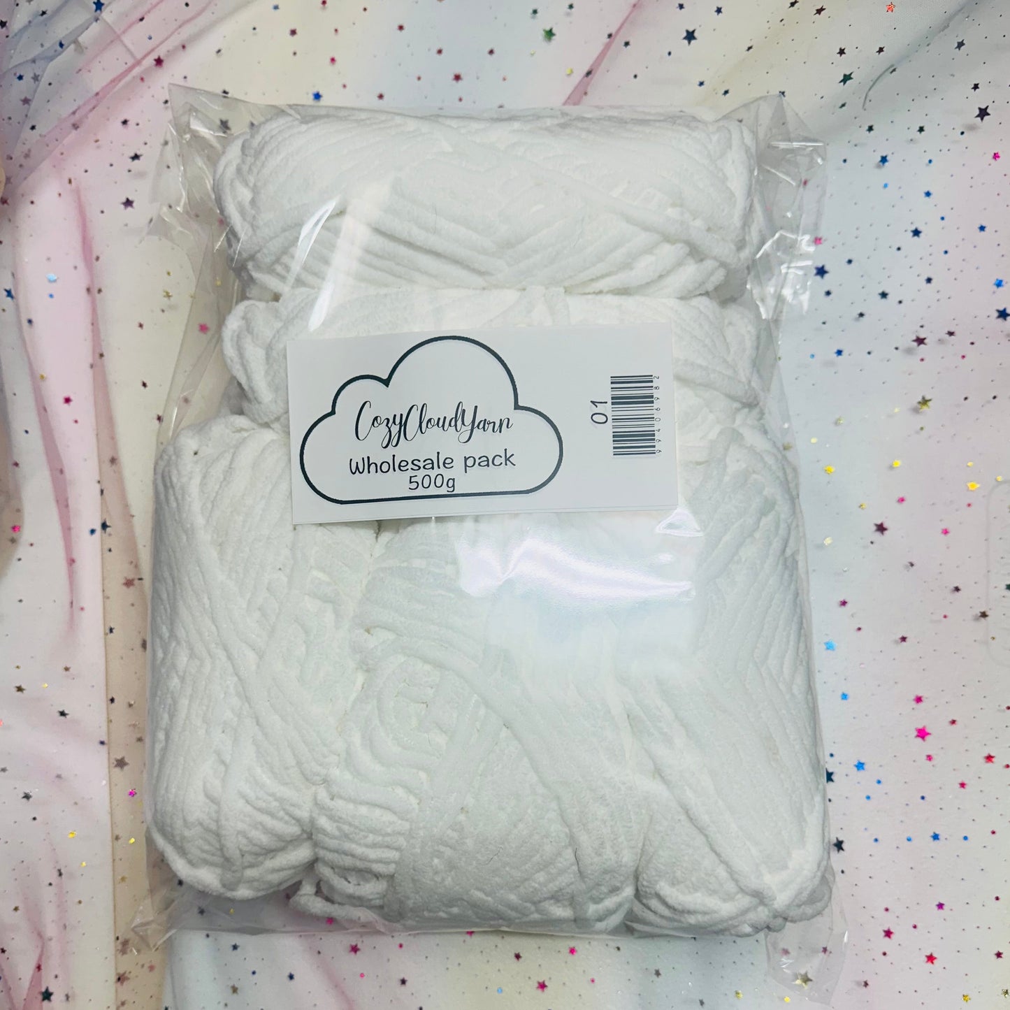 Cozy Cloud Wholesale 500g pack - 01 B Grade (white)