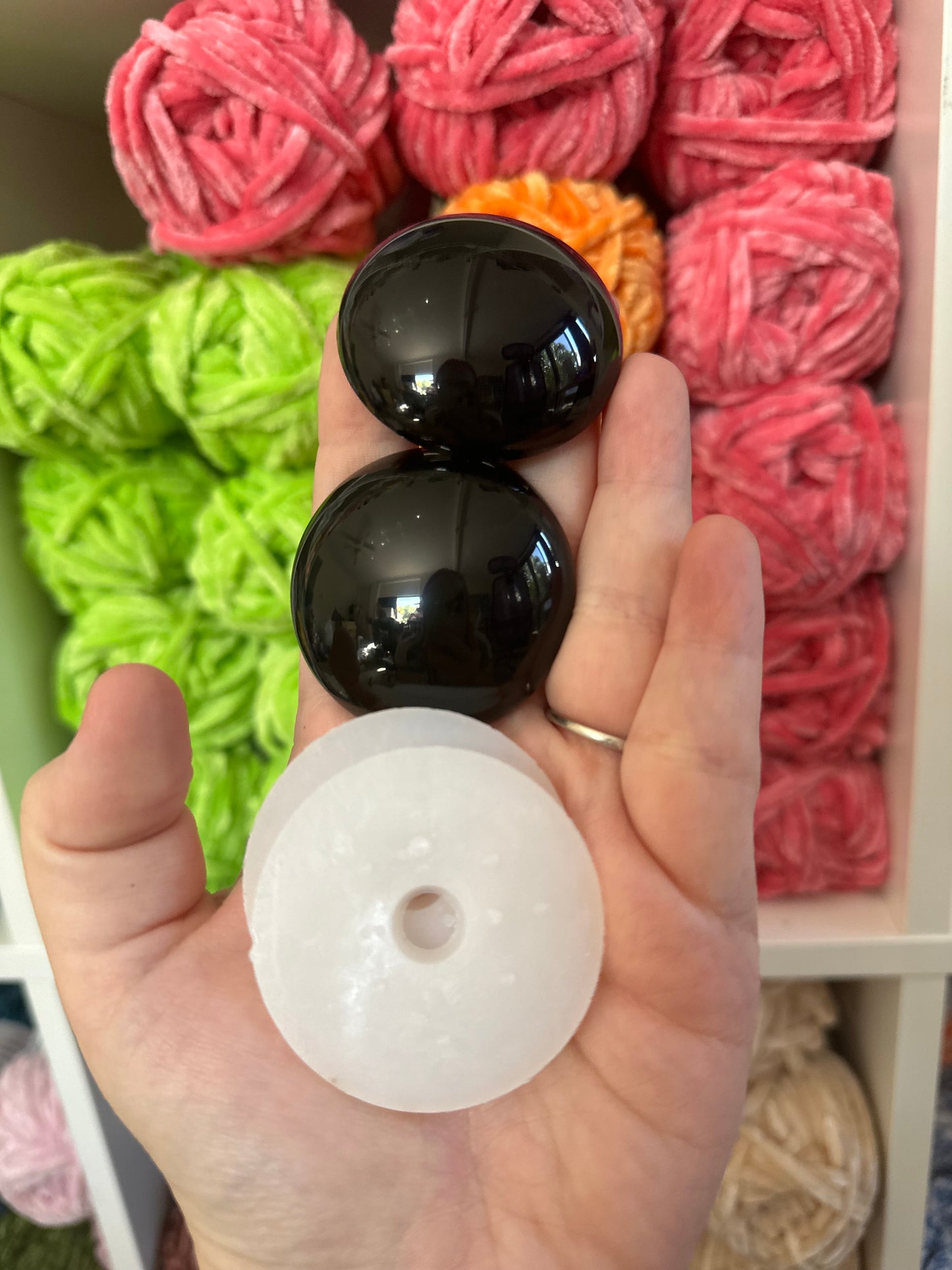 All black Safety eyes | 50mm | Single Pair