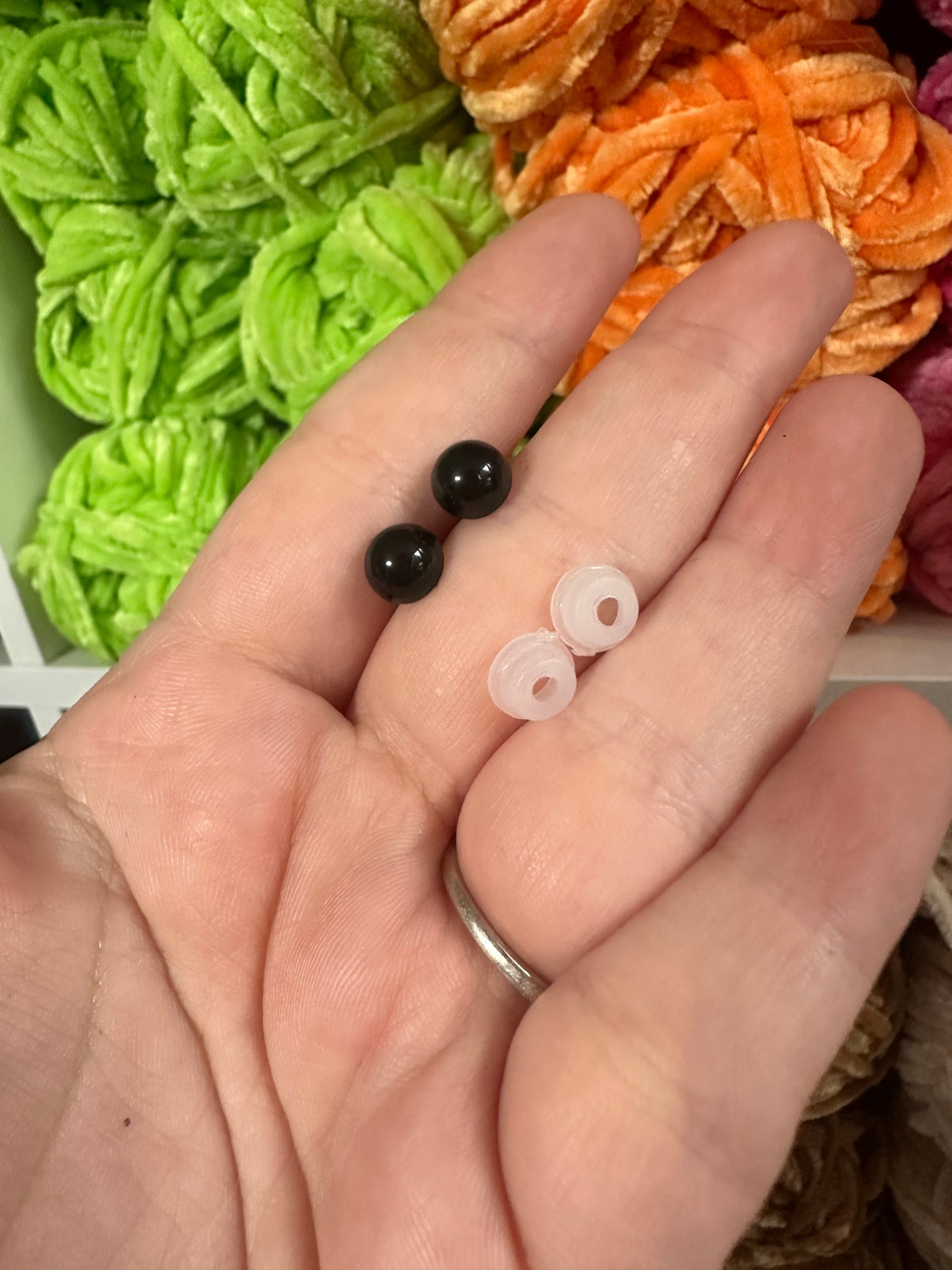 All Black safety eyes - 10 Pairs 6mm-30mm