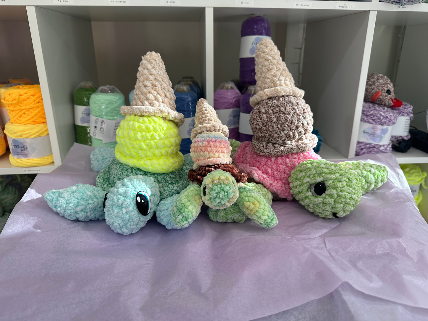 CROCHET PATTERN - Scoops The Ice Cream Turtle intermediate