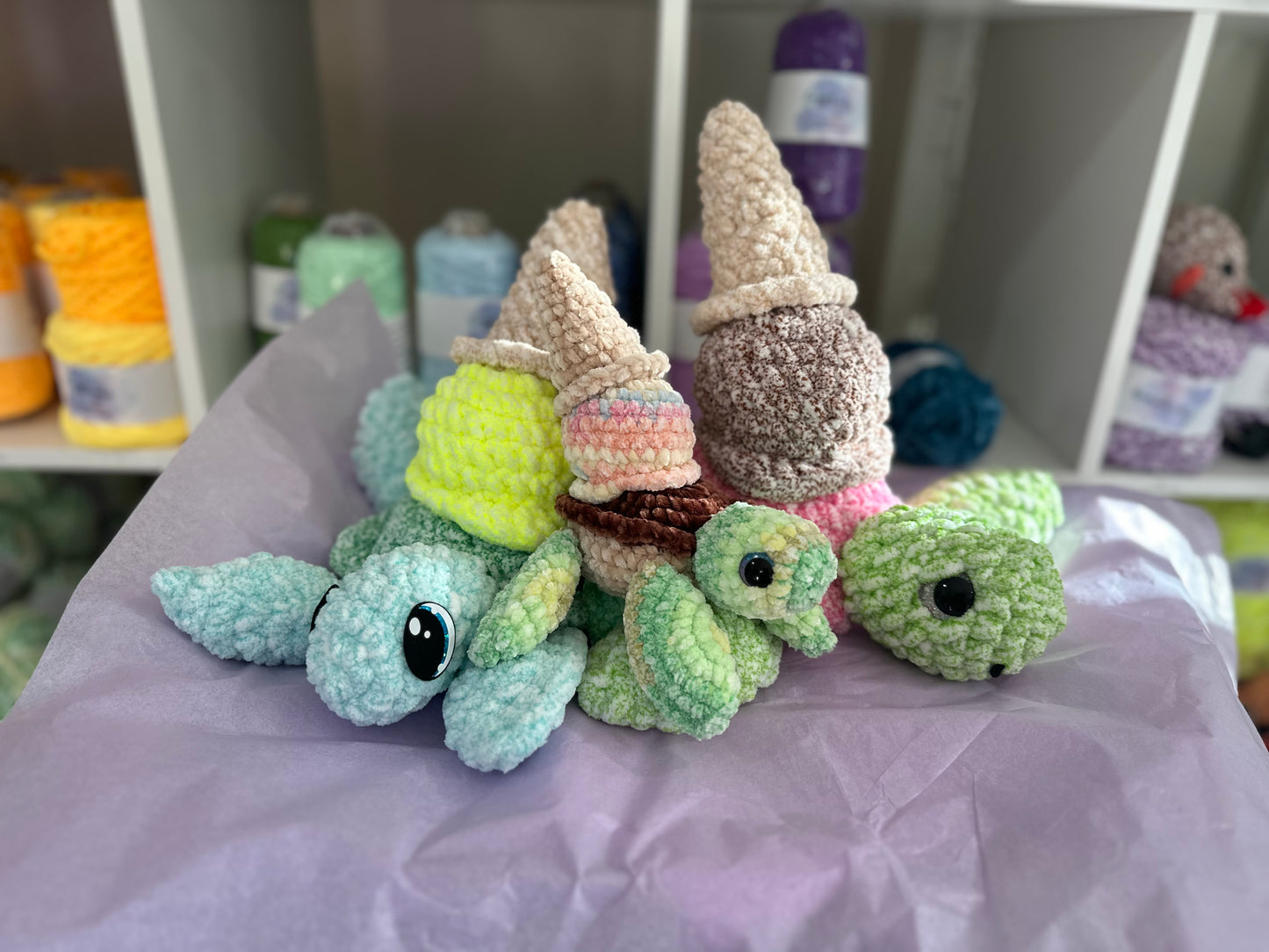 CROCHET PATTERN - Scoops The Ice Cream Turtle intermediate