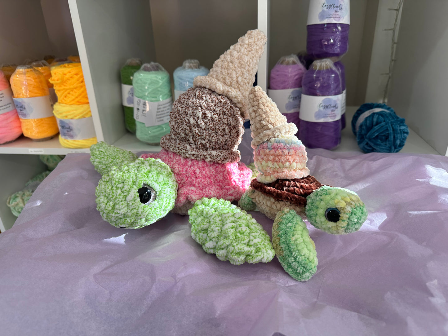 CROCHET PATTERN - Scoops The Ice Cream Turtle intermediate