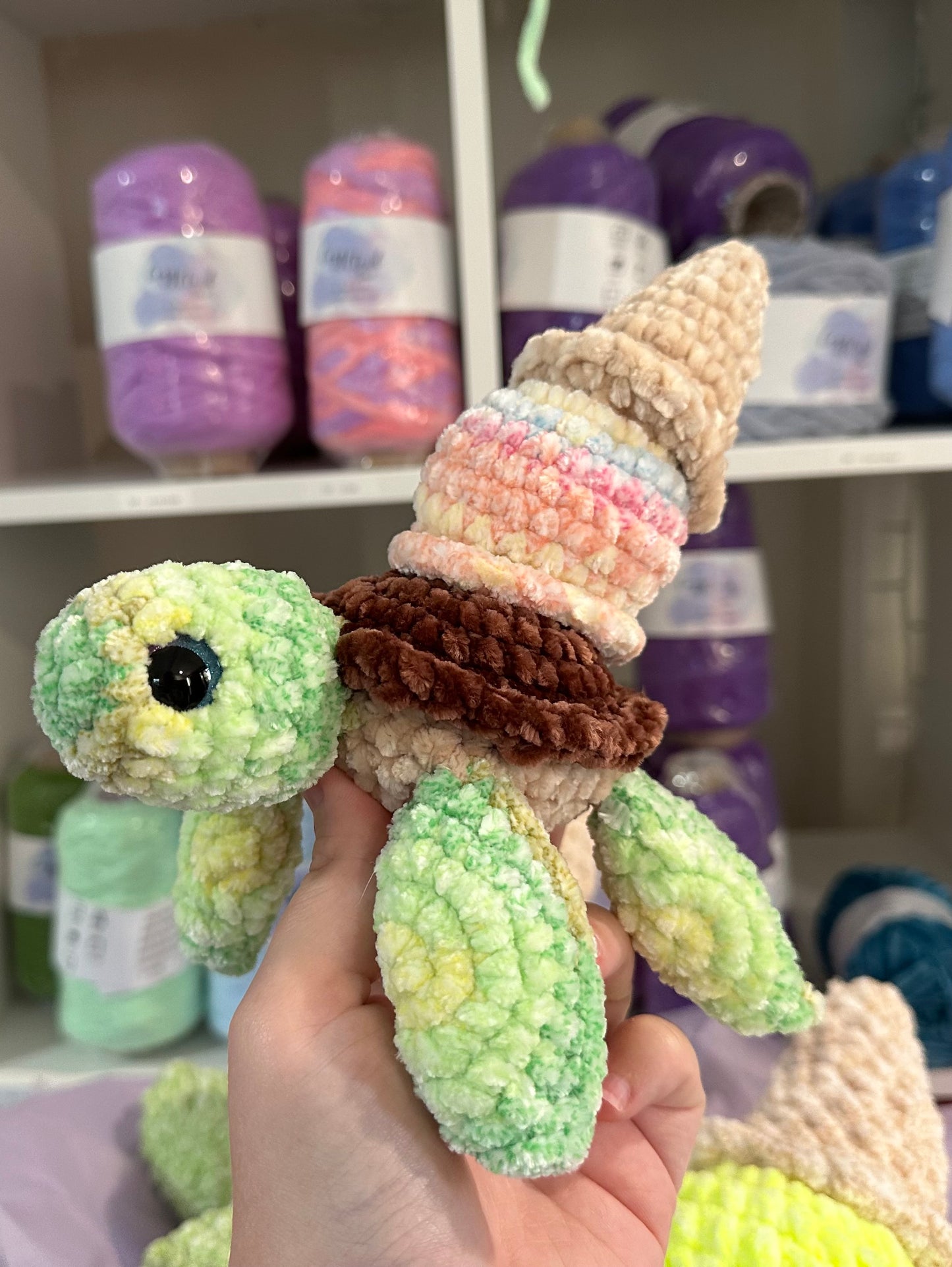 CROCHET PATTERN - Scoops The Ice Cream Turtle intermediate