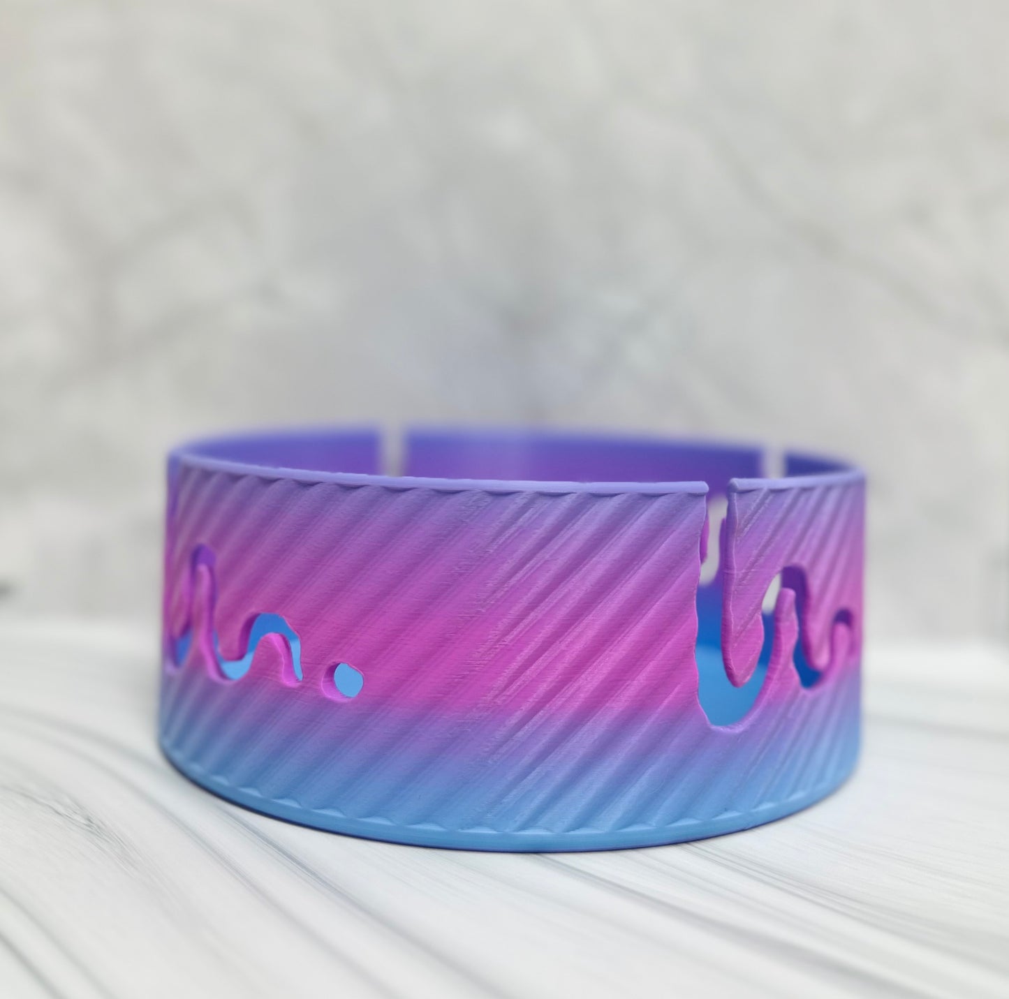 Ethereal Yarn bowl Large- Fairy Floss - Blue/Purple - 3D printed