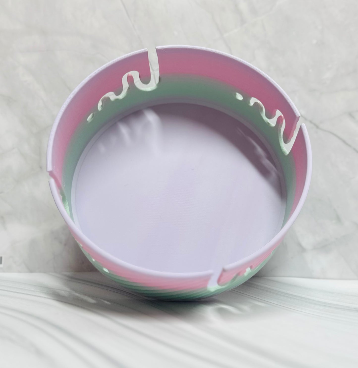 Ethereal Yarn Bowl Large - Mermaids Dream - Pink/Green - 3D printed