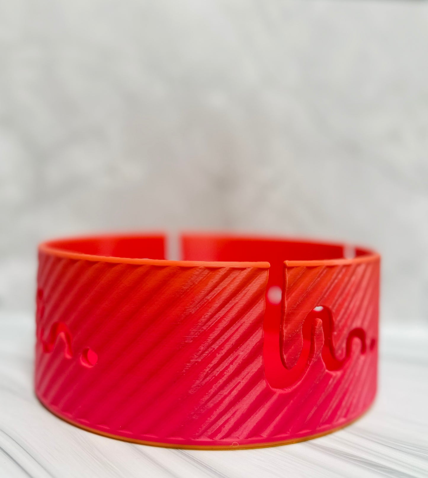 Ethereal Yarn Bowl Large - Lava - yellow/orange/red - 3D printed