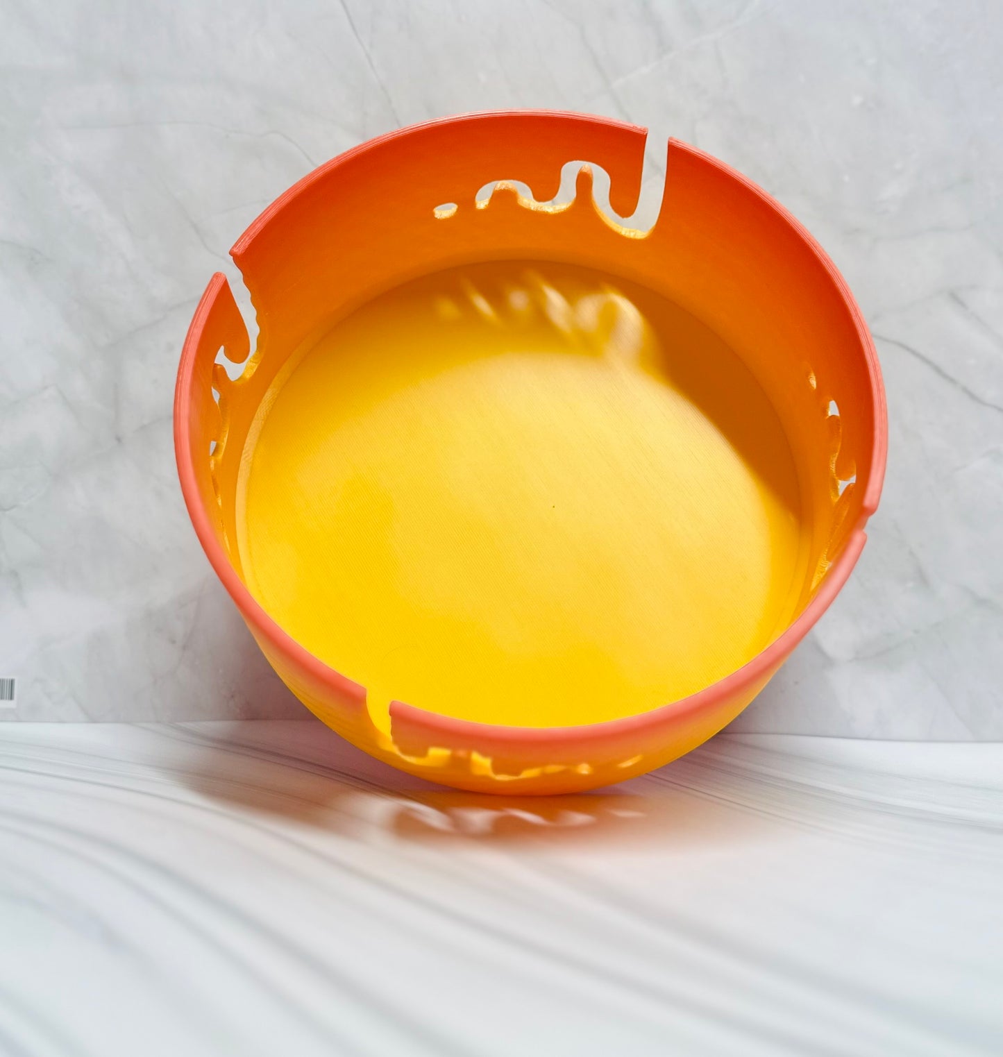 Ethereal Yarn Bowl Large - Lava - yellow/orange/red - 3D printed