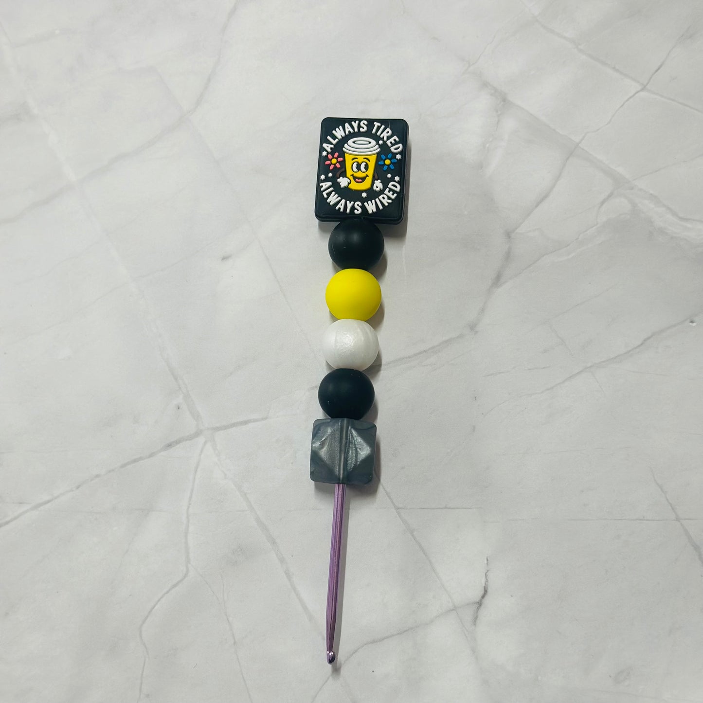 Silicone Bead ergonomic Crochet hook - 3mm - 5.5mm - Always Wired
