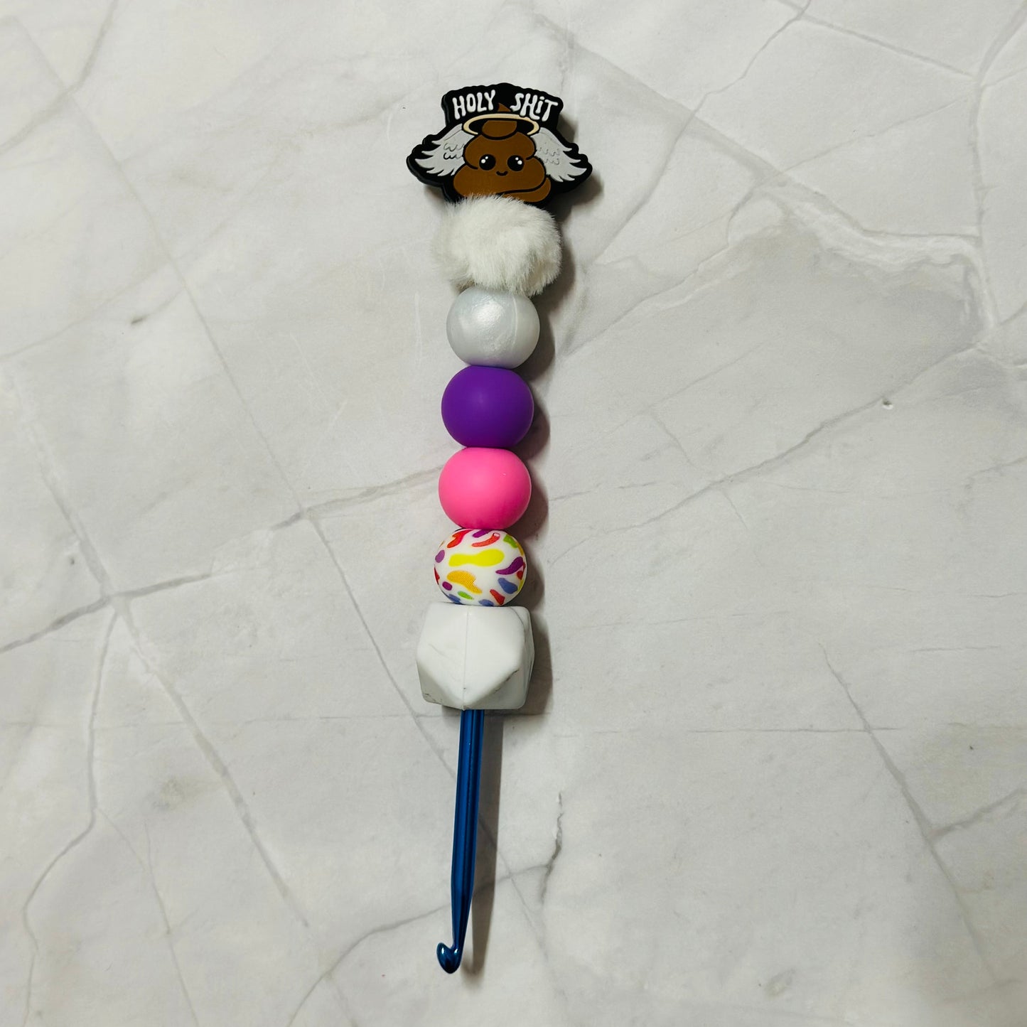 Silicone Bead ergonomic Crochet hook - 3mm - 5.5mm - Holy Shit