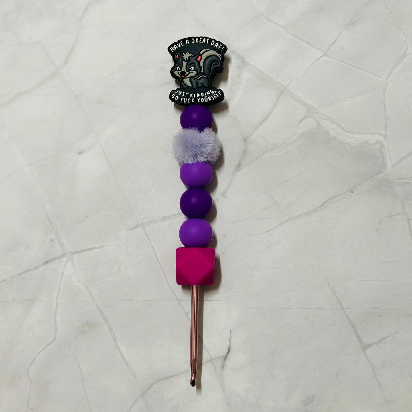 Silicone Bead ergonomic Crochet hook - 3mm - 5.5mm - Just Kidding GFY