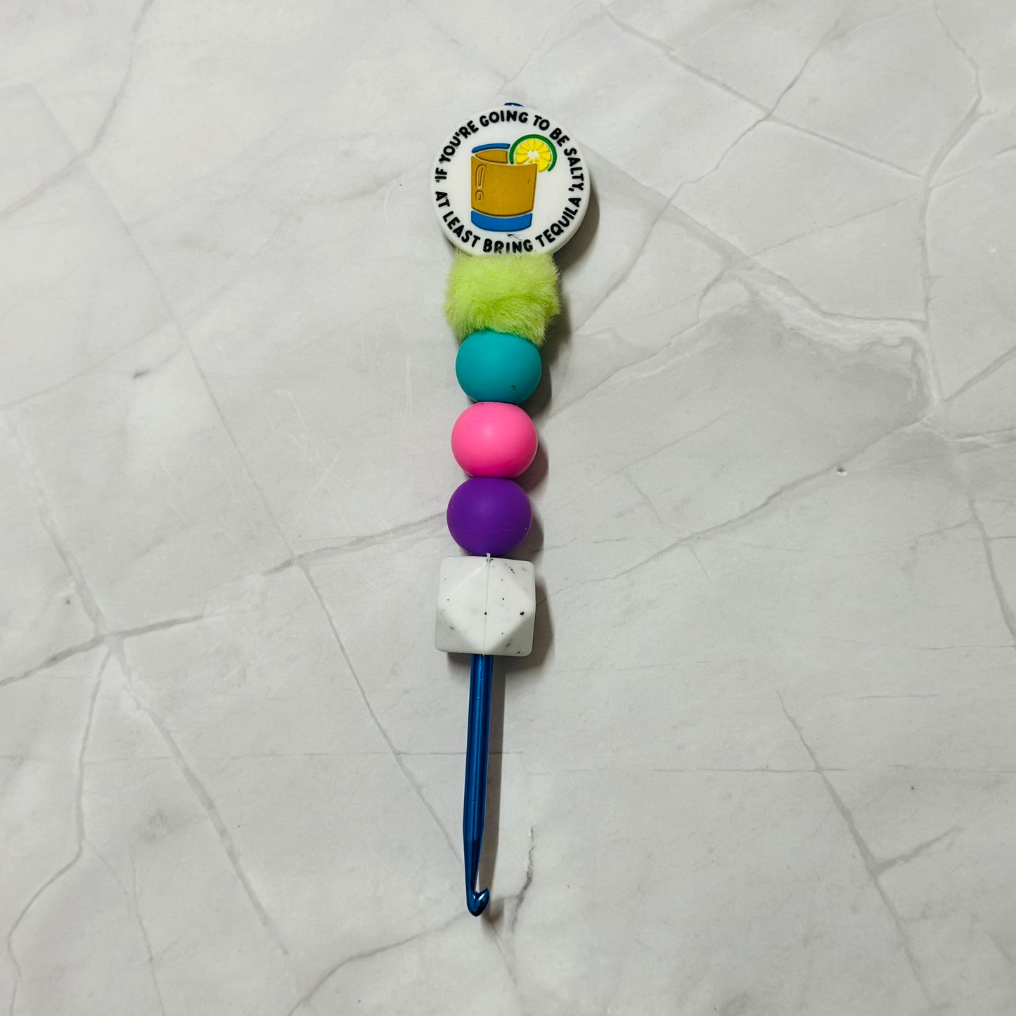 Silicone Bead ergonomic Crochet hook - 3mm - 5.5mm - put the lime in the coconut