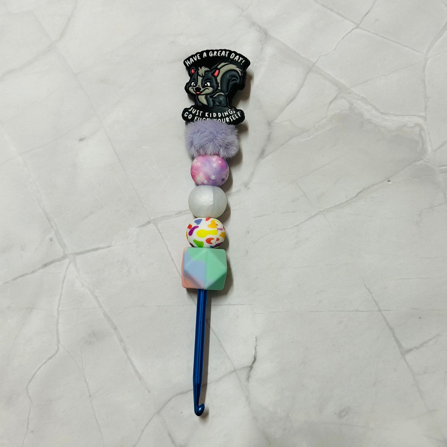Silicone Bead ergonomic Crochet hook - 3mm - 5.5mm - Just Kidding GFY