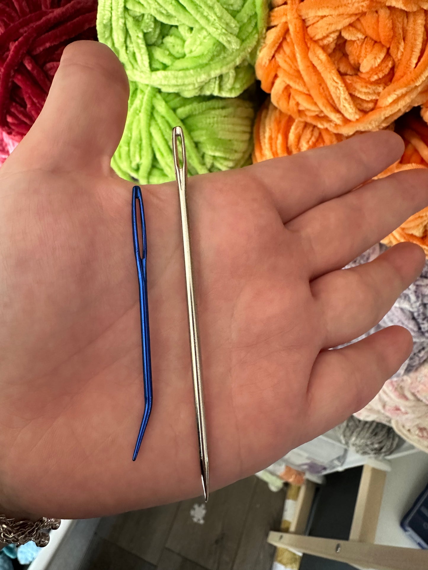 Extra large, 10cm long darning / sewing needle - 3pk