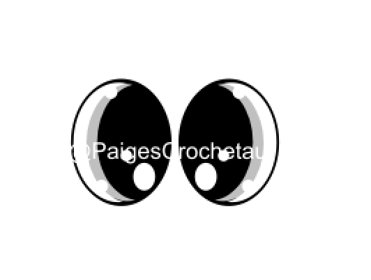 Cutesy Oval Felt eye SVG - Digital file