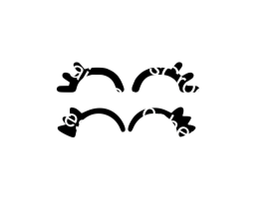 Happy/Sleepy eyes Felt eye SVG - Digital file