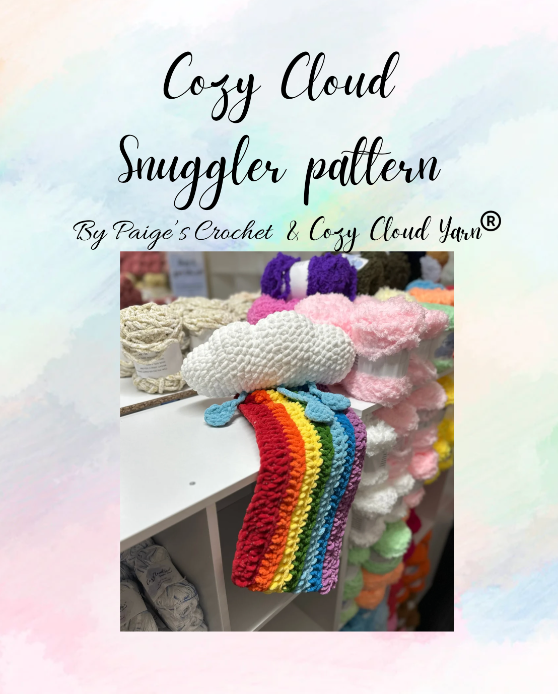 CROCHET PATTERN - The Cozy Cloud Yarn Snuggler - Crochet Pattern - Beginner friendly