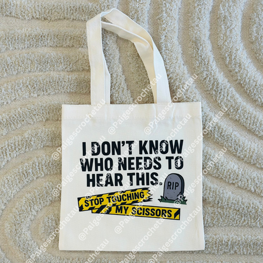 Tarot Tote bag - Mini - Stop touching my scissors