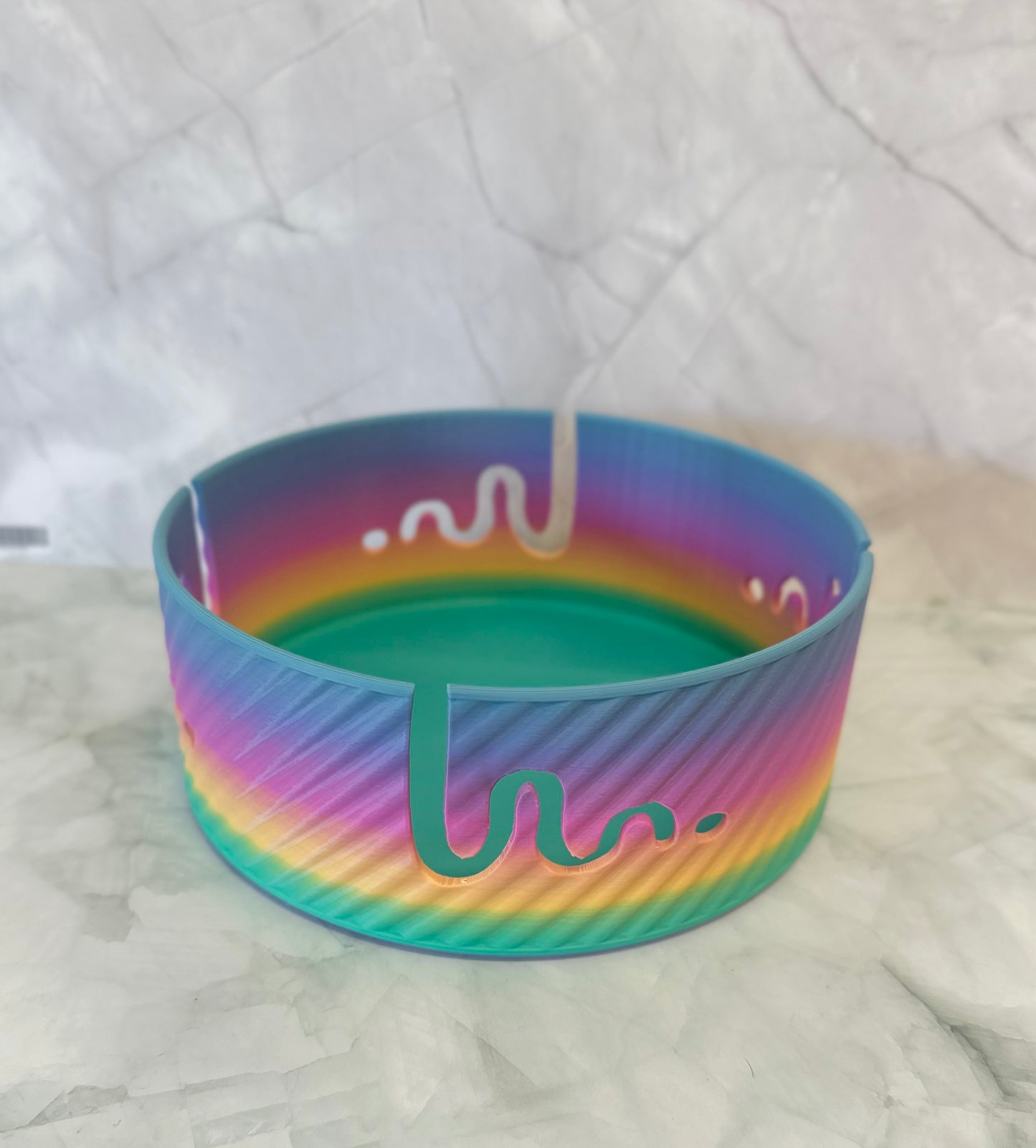 Ethereal Yarn bowl Large- Rainbow - 3D printed