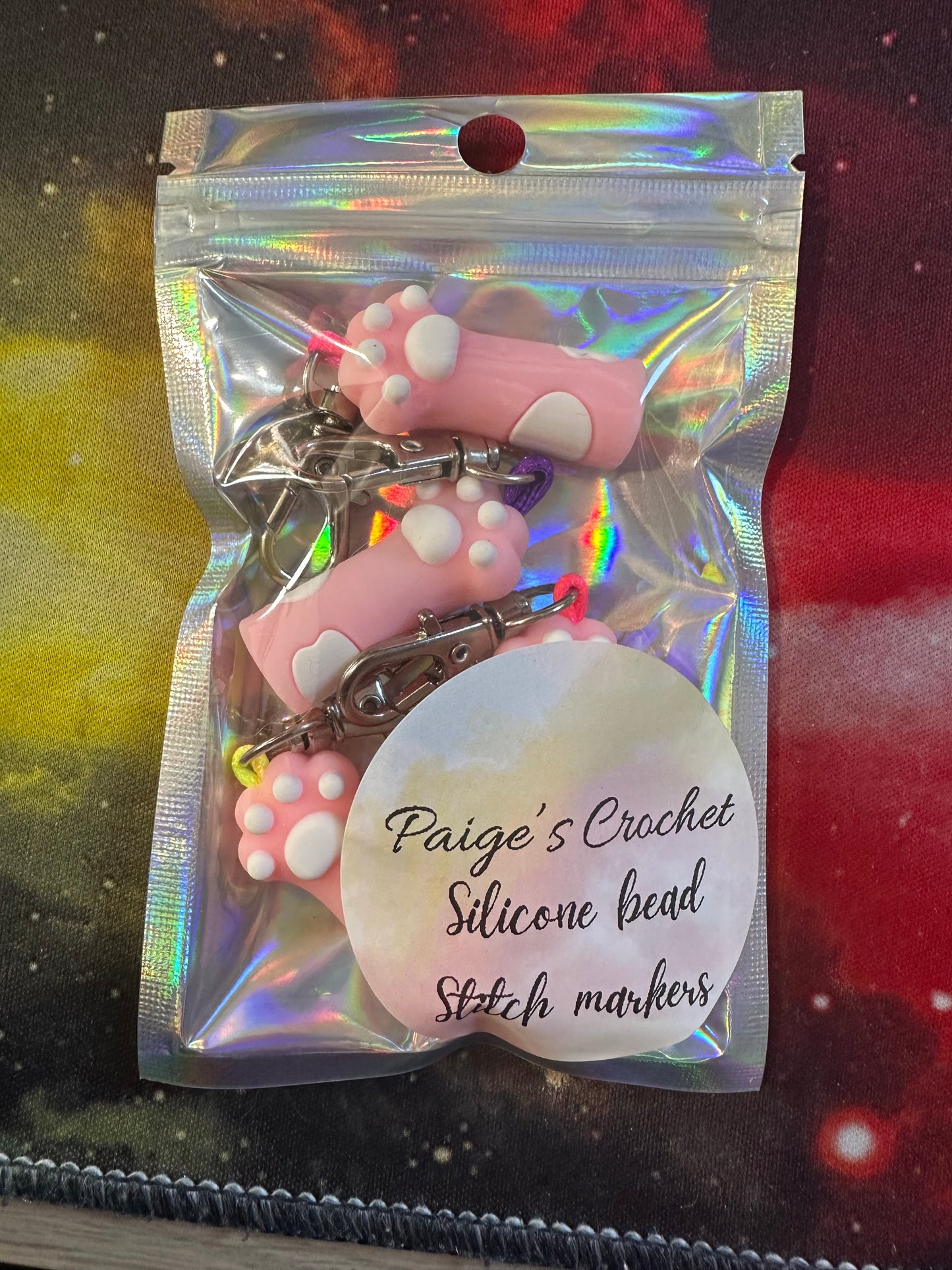 Silicone bead Sassy Stitch marker