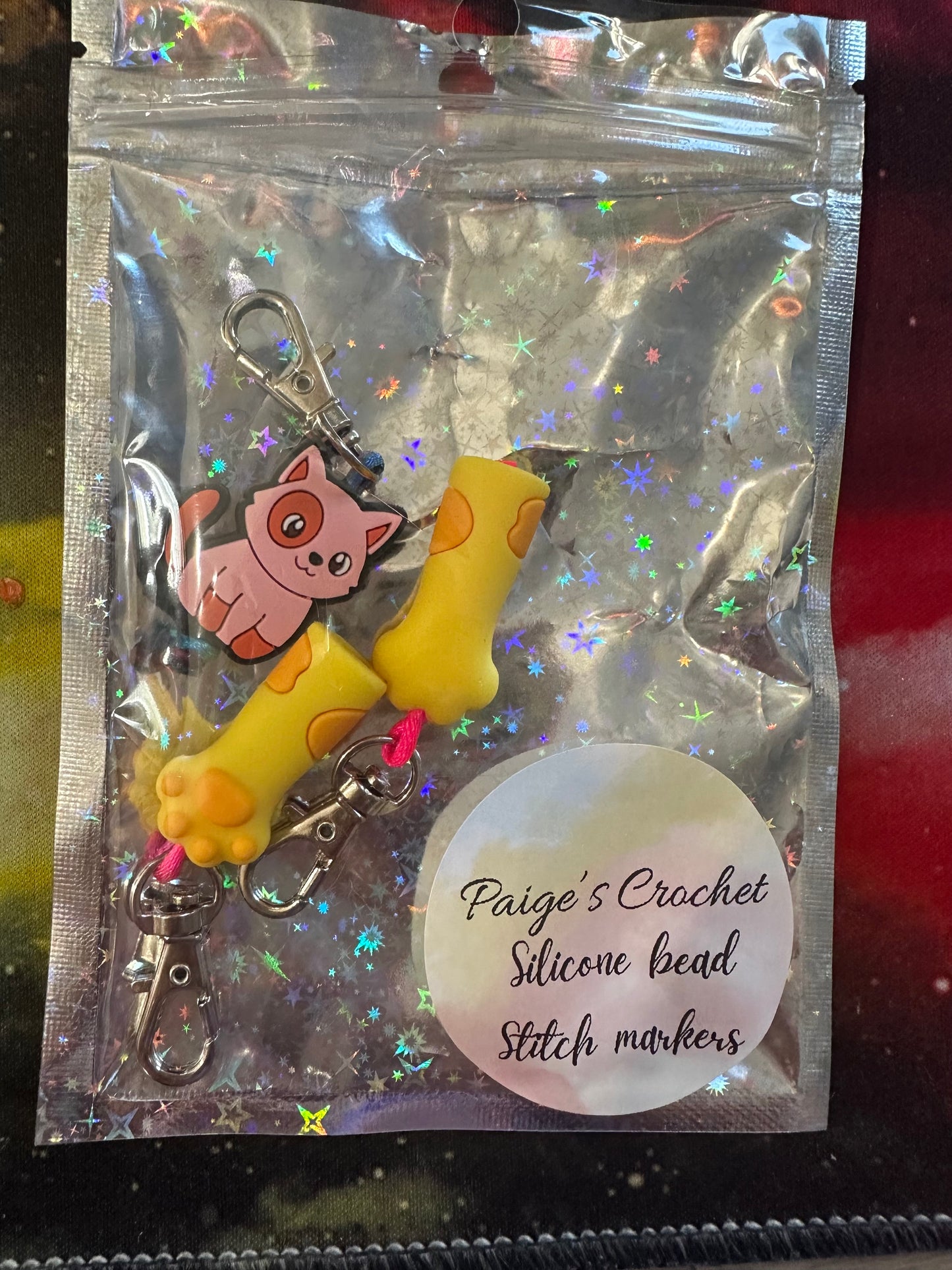 Silicone bead Sassy Stitch marker