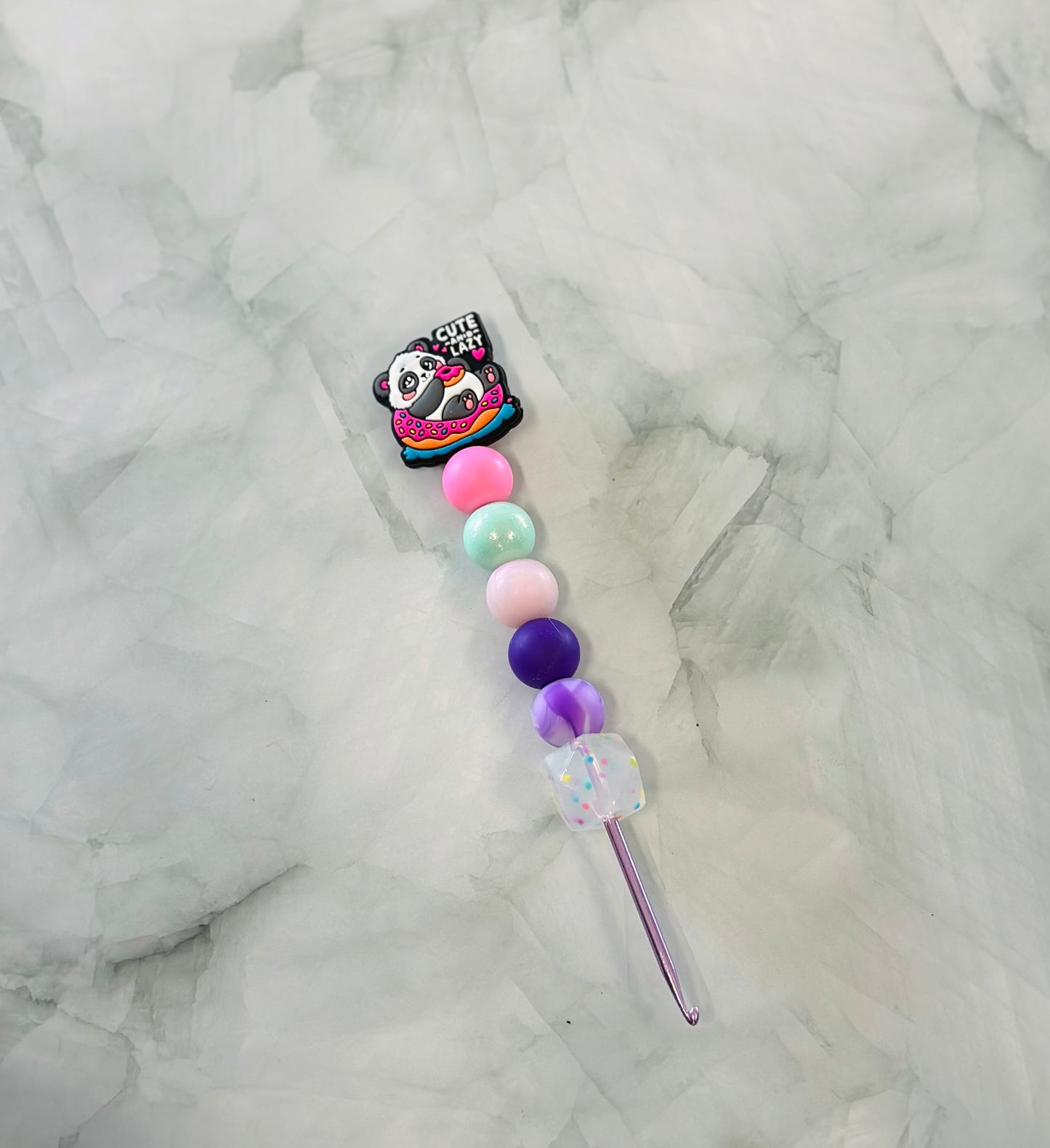 Silicone Bead ergonomic Crochet hook - 3mm - 5mm - Lazy AND Cute