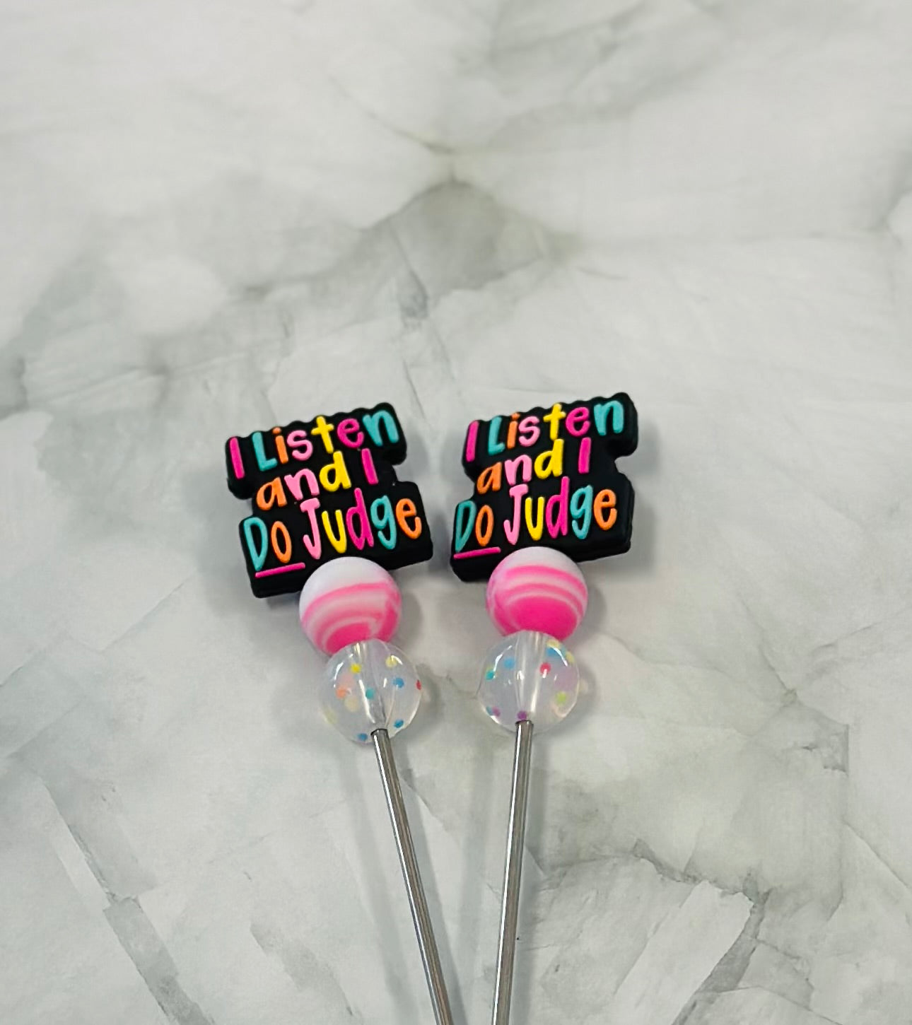 Amigurumi Crochet sewing tools with focal and accessory beads 