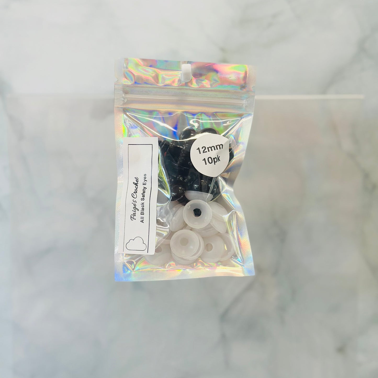 12mm all black safety eyes 