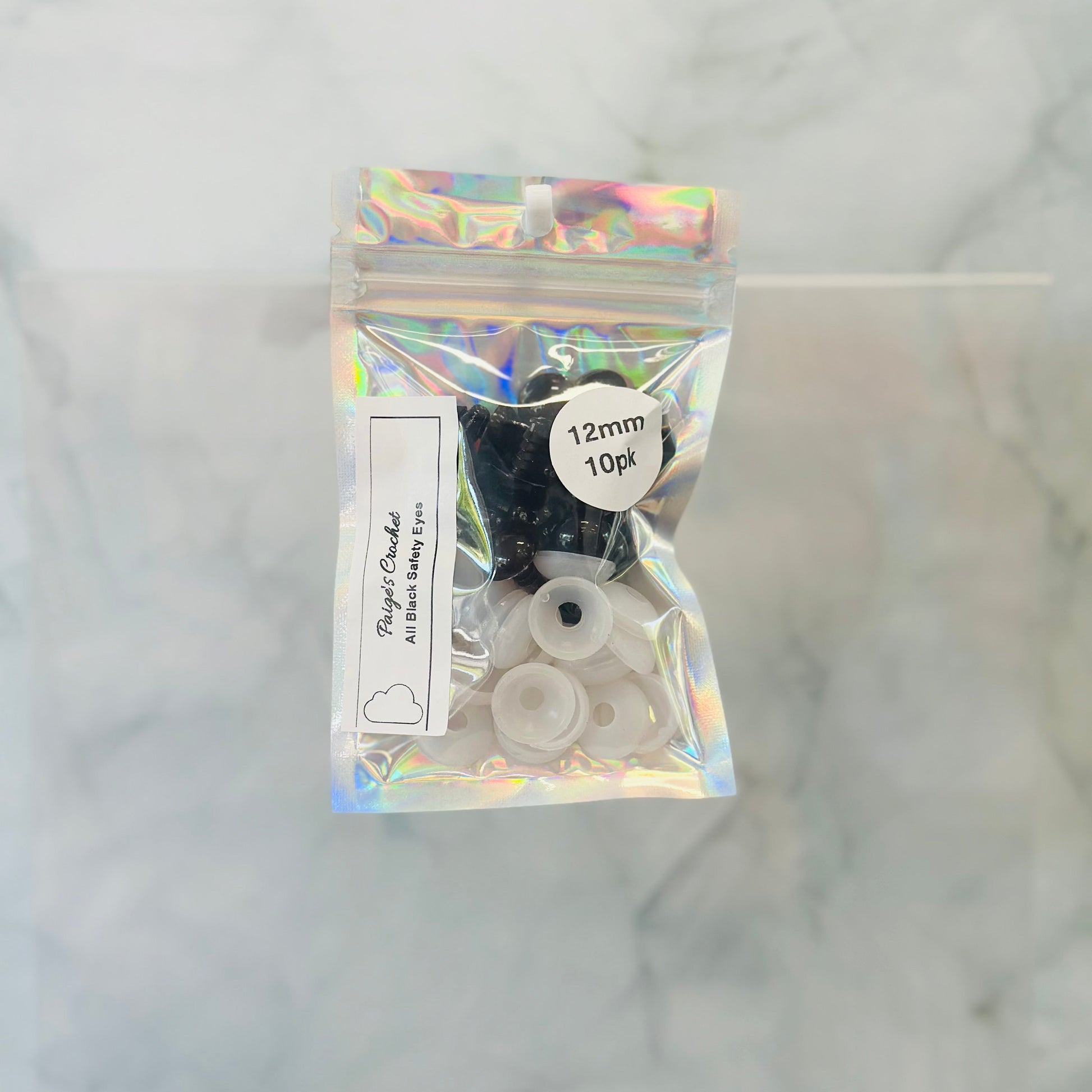 12mm all black safety eyes 