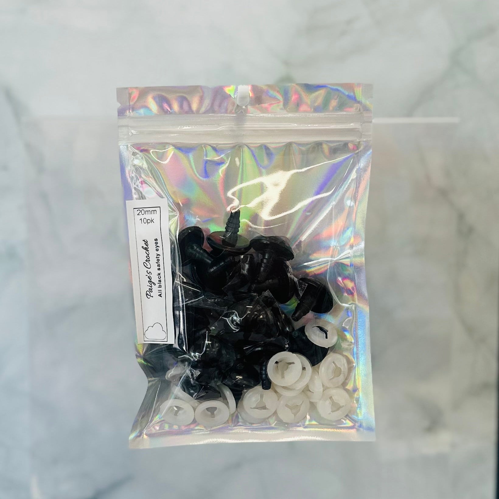 20mm all black safety eyes 