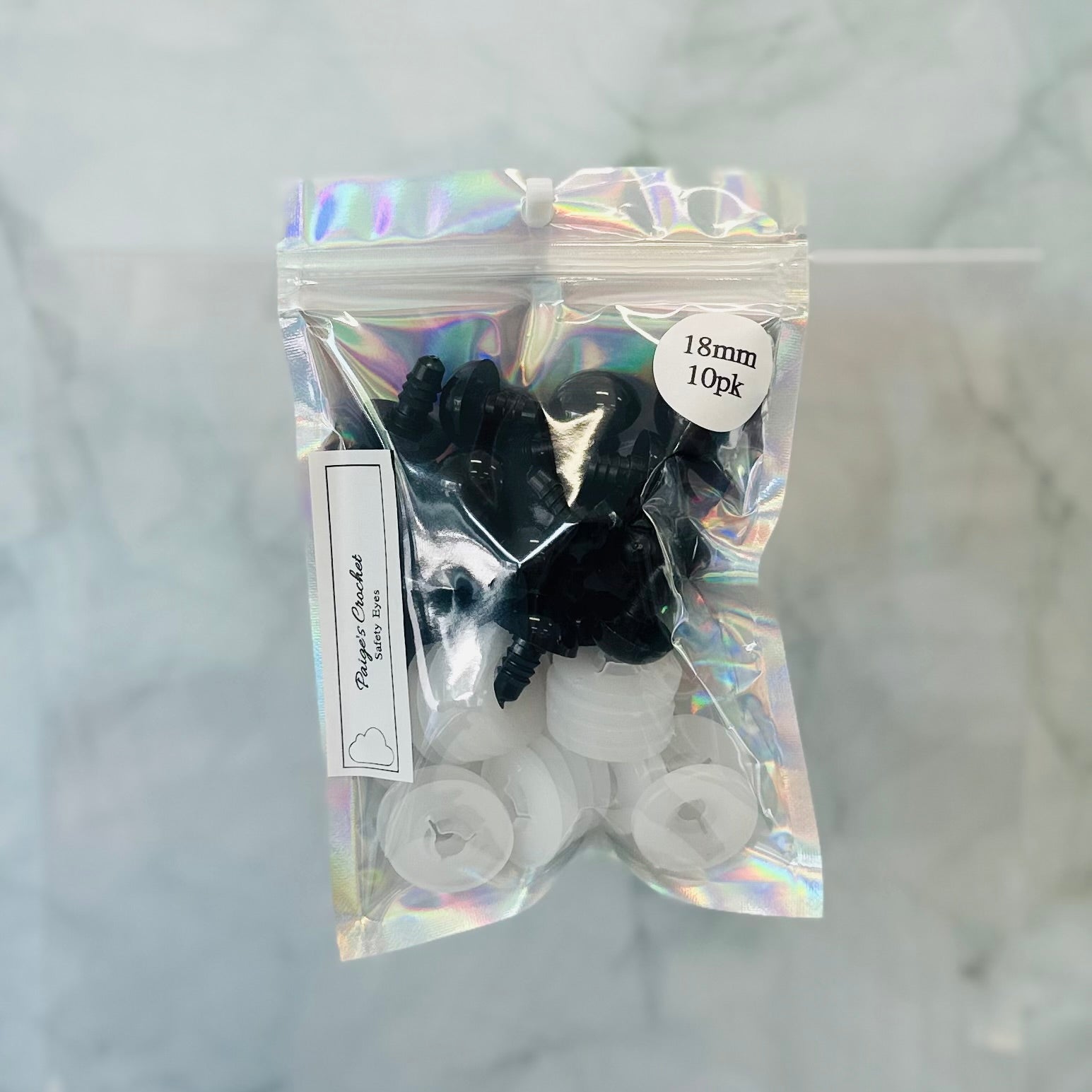 18mm all black safety eyes 