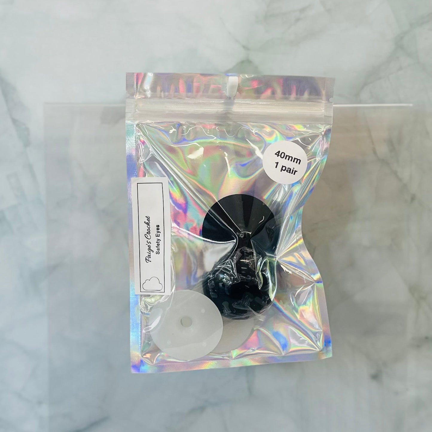 40mm all black safety eyes 