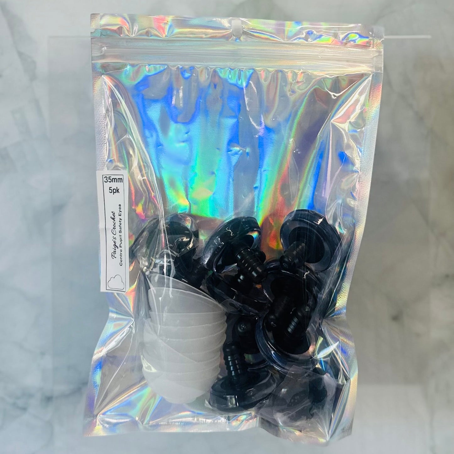 Centre Pupil Sinker Safety Eyes | 5 Pack | Sizes 14–35mm