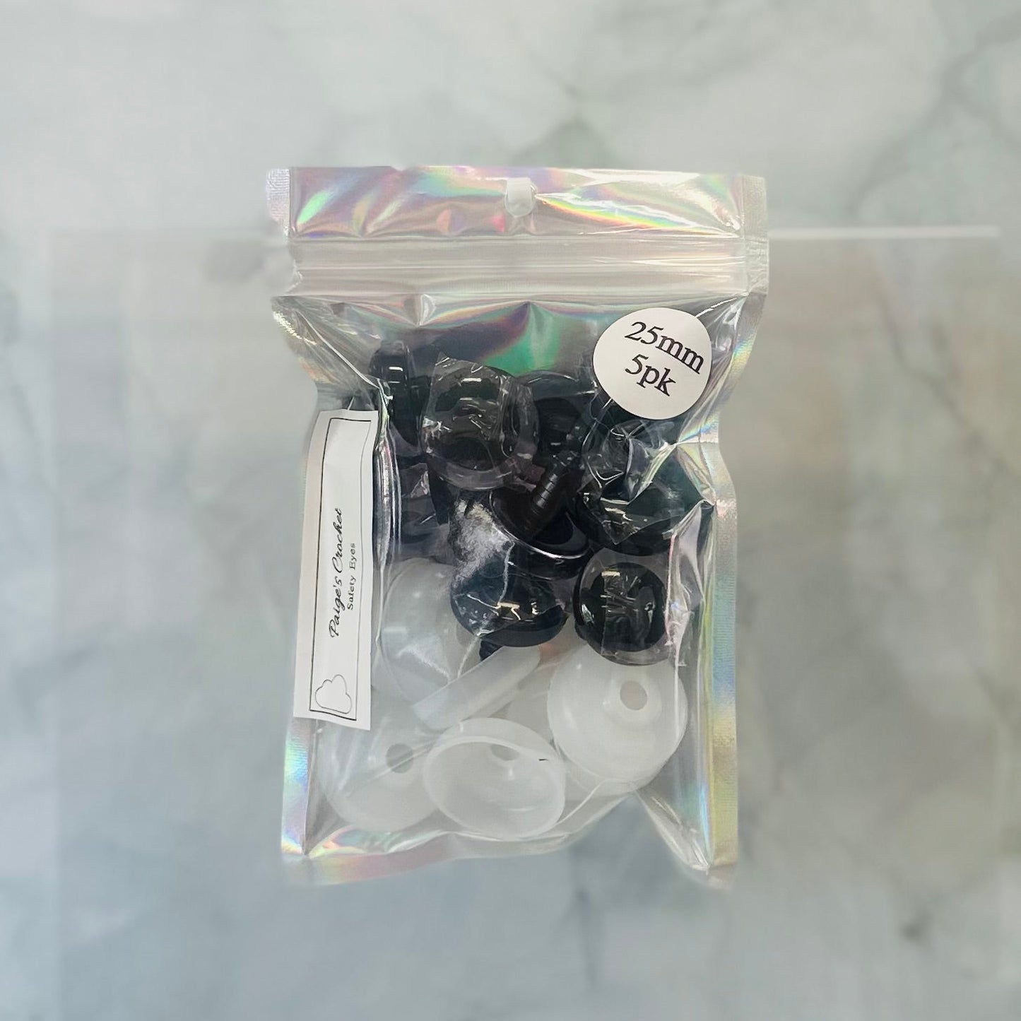 Centre Pupil Sinker Safety Eyes | 5 Pack | Sizes 14–35mm