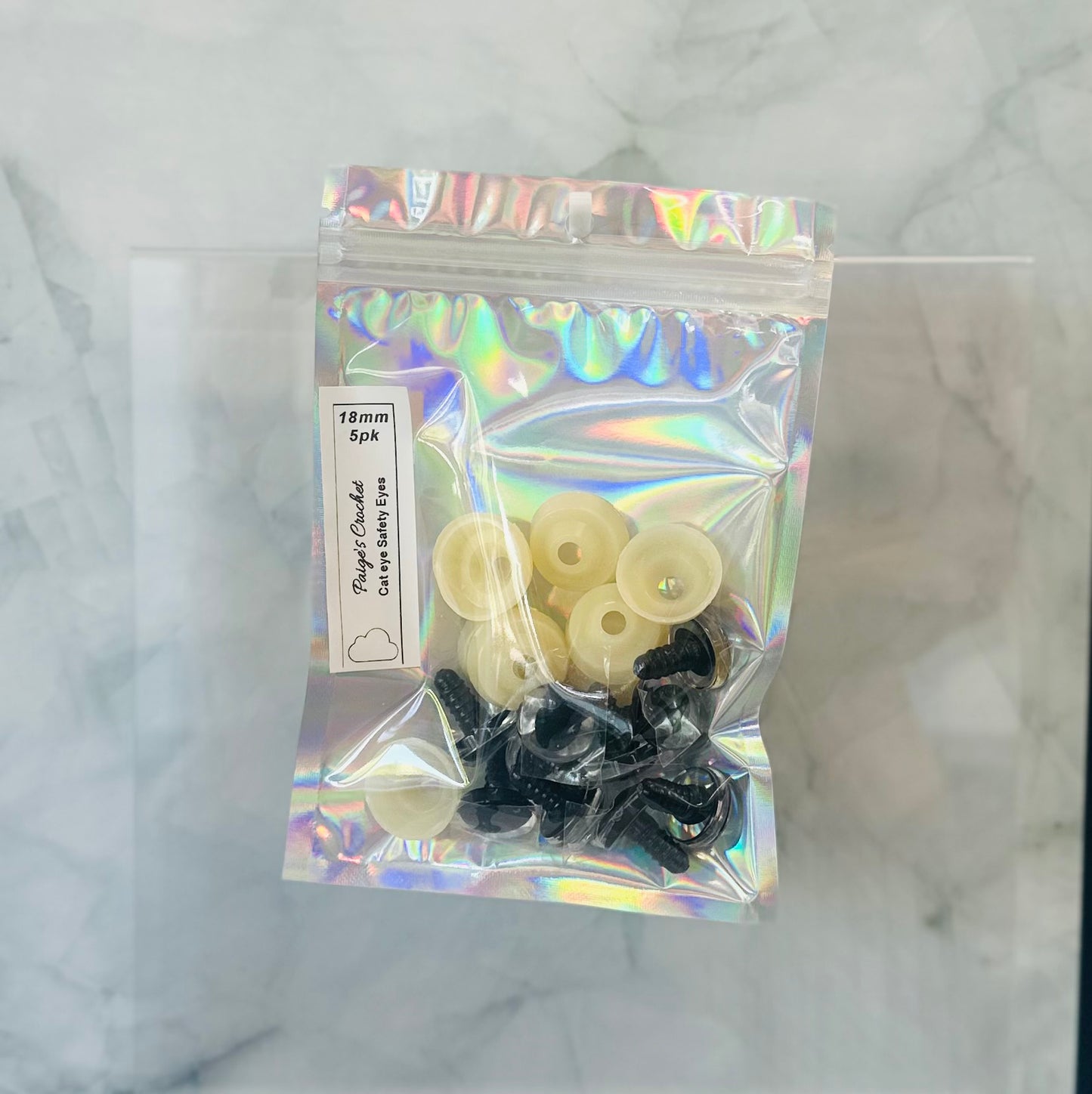 Dragon/Cat Sinker Safety Eyes | 5 Pair Pack | Sizes 14mm–30mm