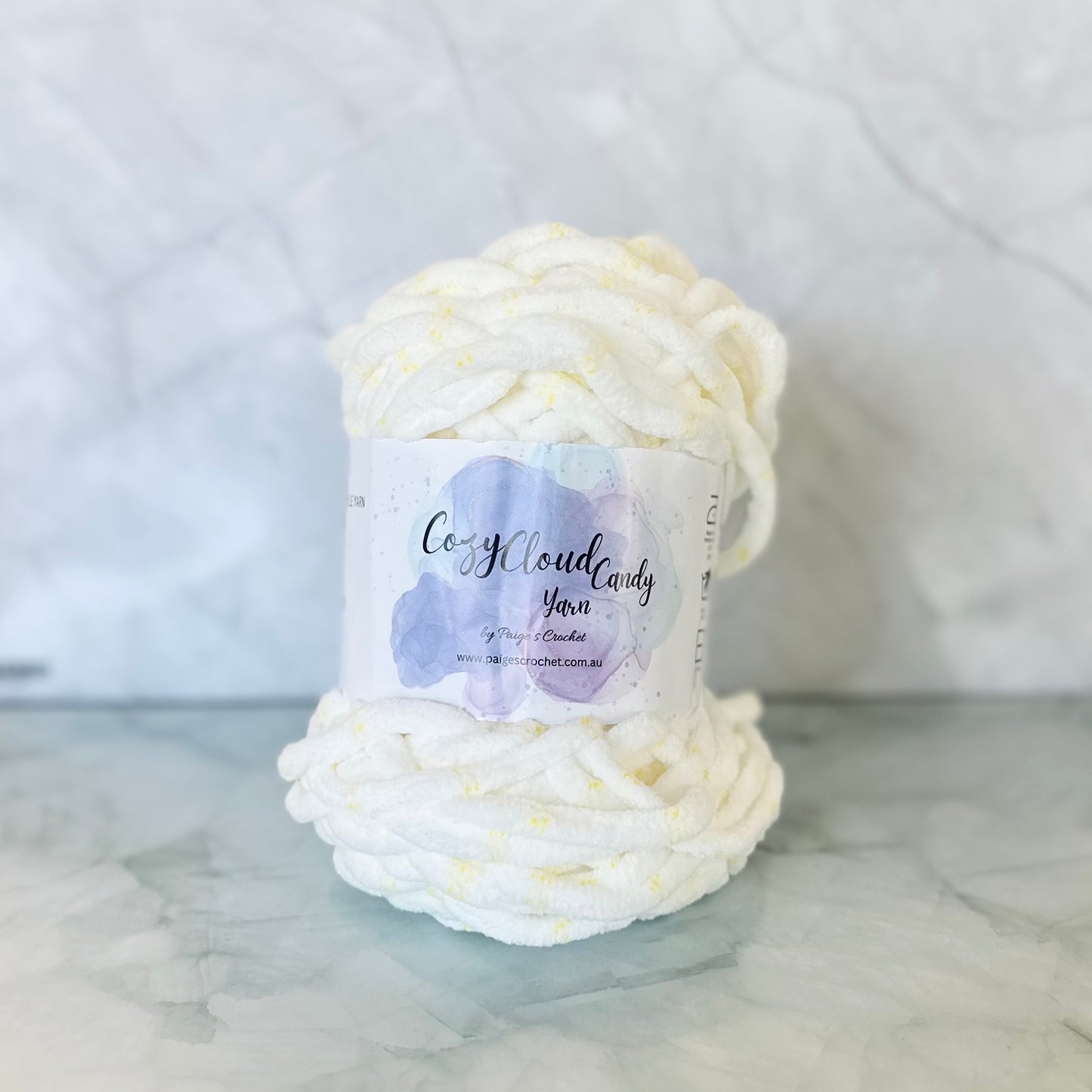 Cozy Cloud Candy - 33 ( very light yellow speckle)