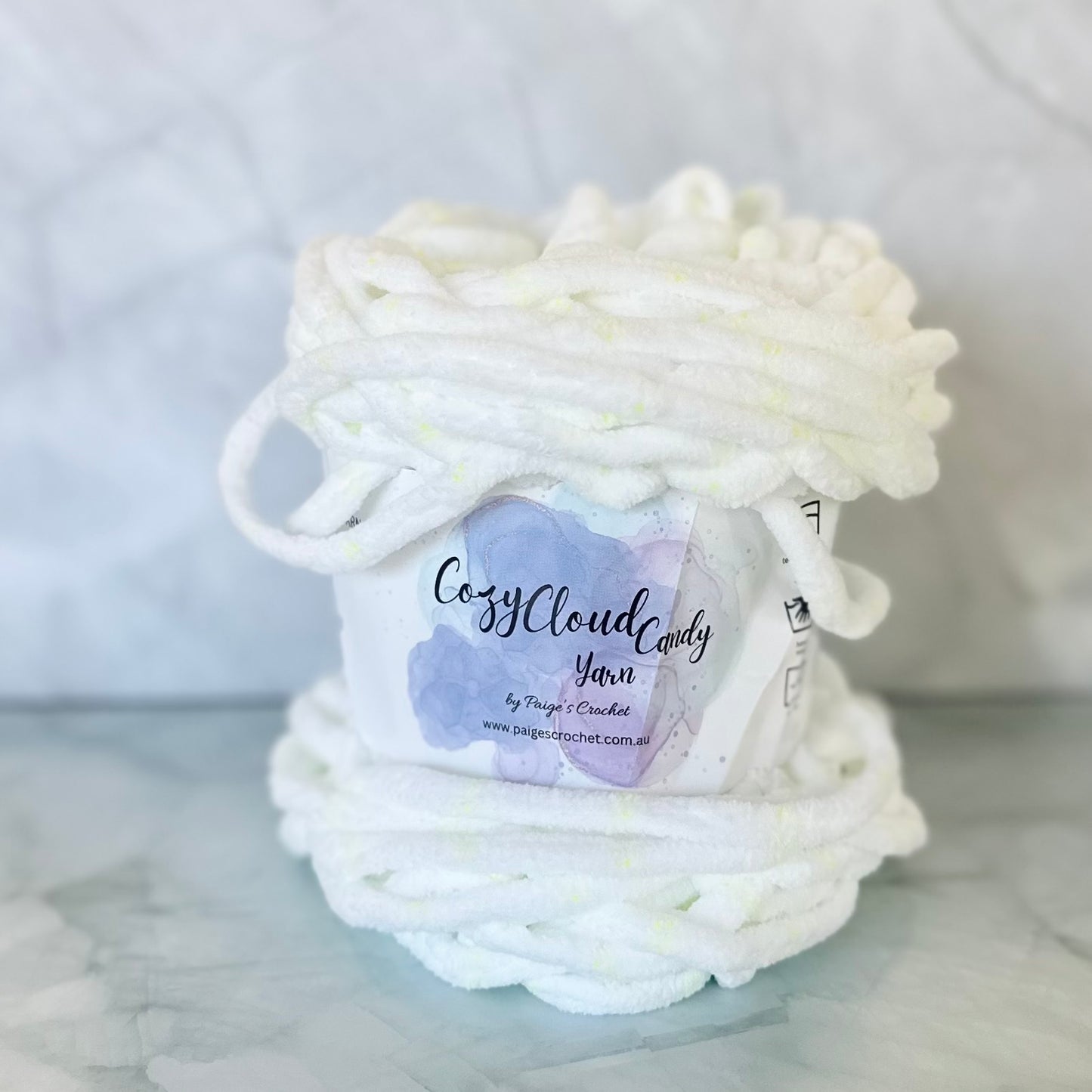 Cozy Cloud Candy - 35 ( very Light green speckle)