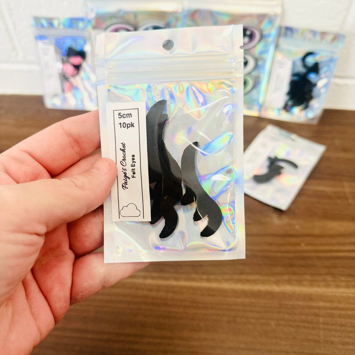 Cutesy Felt Eyelash Eye | 10pr | Sizes 2.5cm to 6cm