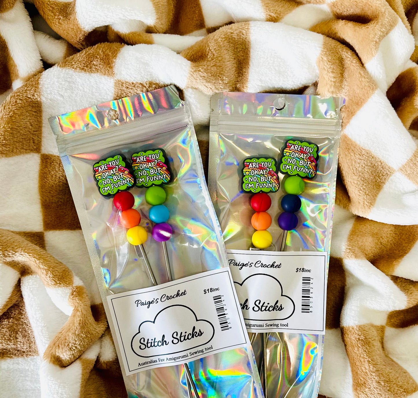Australia's First Stitch Sticks - I'm not okay but I'm funny