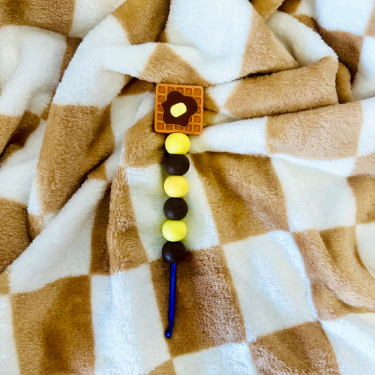 Silicone Bead ergonomic Crochet hook - 3mm - 5mm - WAFFLES!
