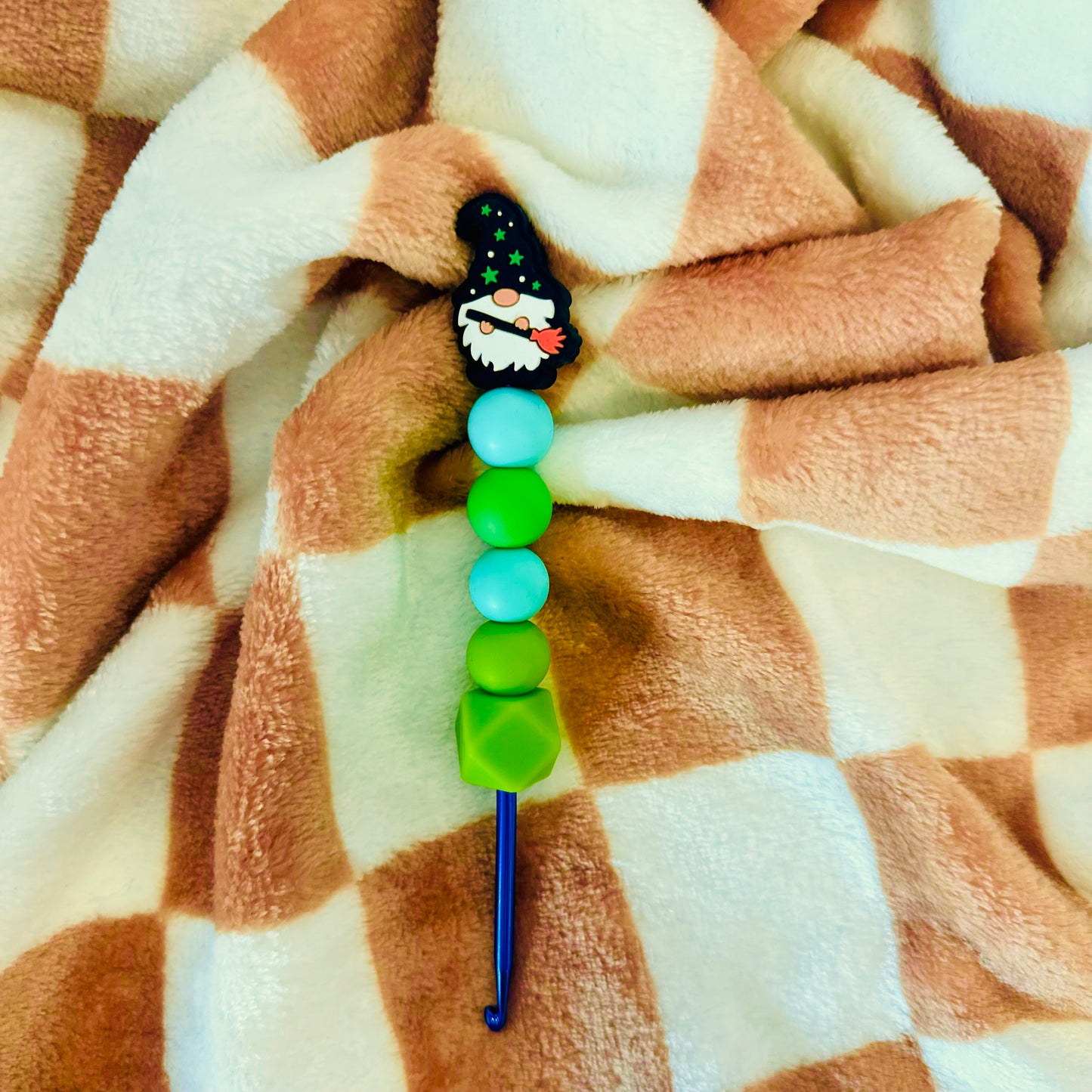 Silicone Bead ergonomic Crochet hook - 3mm - 5mm - Wizard Gnome