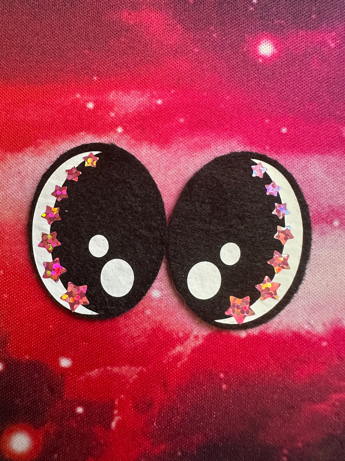 Stardust Oval Felt eyes 4 pairs -  HOLOGRAPHICS Safety eyes for Amigurumi plushies