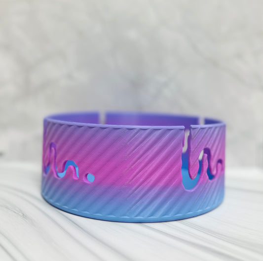 Ethereal Yarn bowl Large- Fairy Floss - Blue/Purple - 3D printed