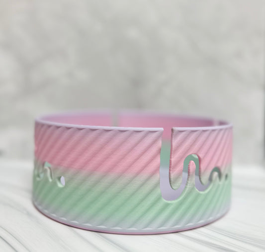 Ethereal Yarn Bowl Large - Mermaids Dream - Pink/Green - 3D printed